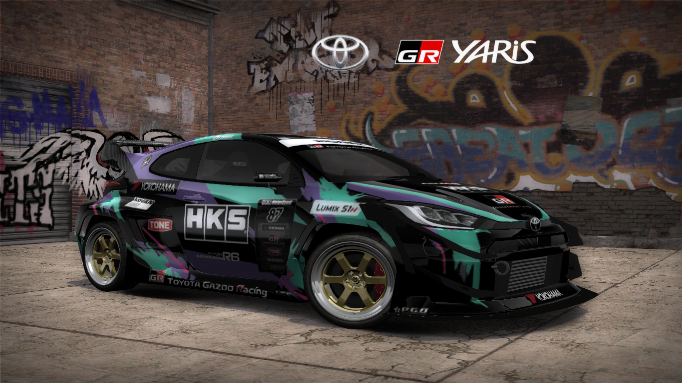 Need For Speed Most Wanted Toyota GR Yaris 1st Edition RZ High Performance (Drift Spirit : HKS Racing Performer) (Addon/Replace Vinyl)